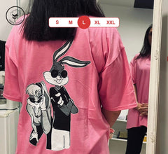 Cartoon Couple Goals - Bugs Bunny and His Bunny | T-shirt Ρόζ, L