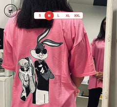 Cartoon Couple Goals - Bugs Bunny and His Bunny | T-shirt Ρόζ, M