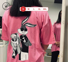 Cartoon Couple Goals - Bugs Bunny and His Bunny | T-shirt Ρόζ, S