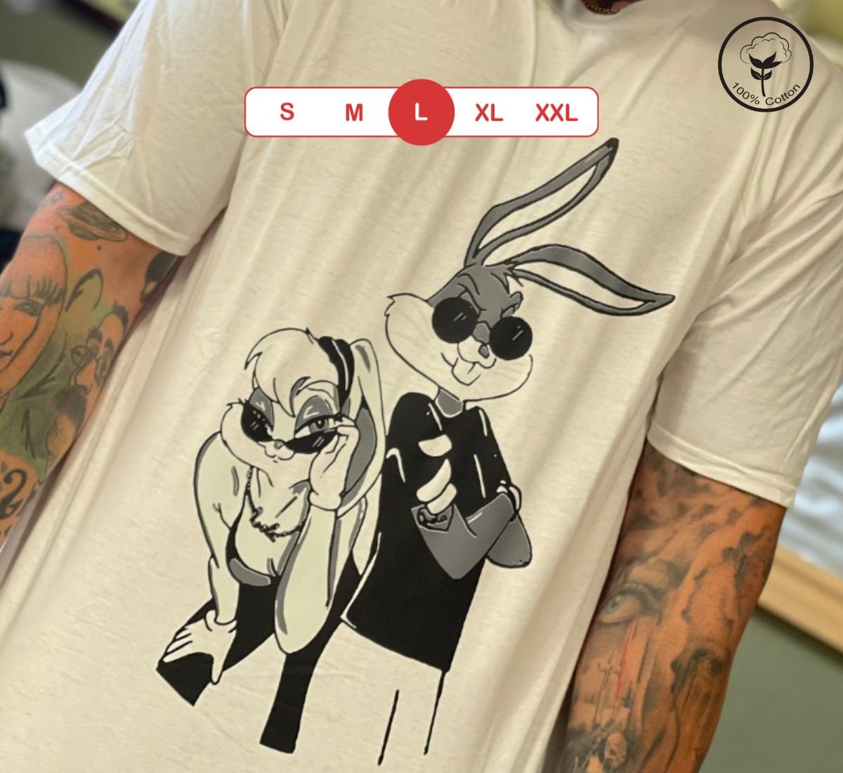 Cartoon Couple Goals - Bugs Bunny and His Bunny | T-shirt Άσπρο, L