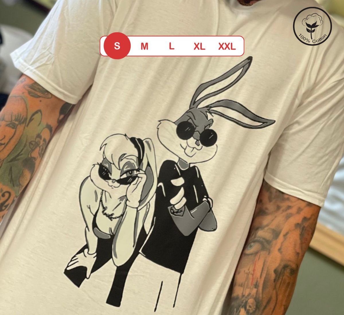 Cartoon Couple Goals - Bugs Bunny and His Bunny | T-shirt Άσπρο, S