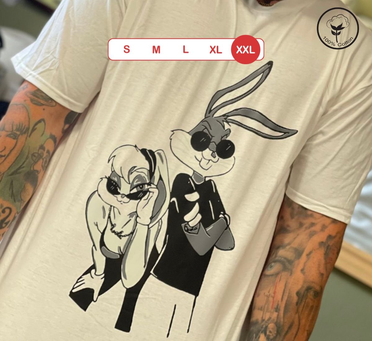 Cartoon Couple Goals - Bugs Bunny and His Bunny | T-shirt Άσπρο, 2XL