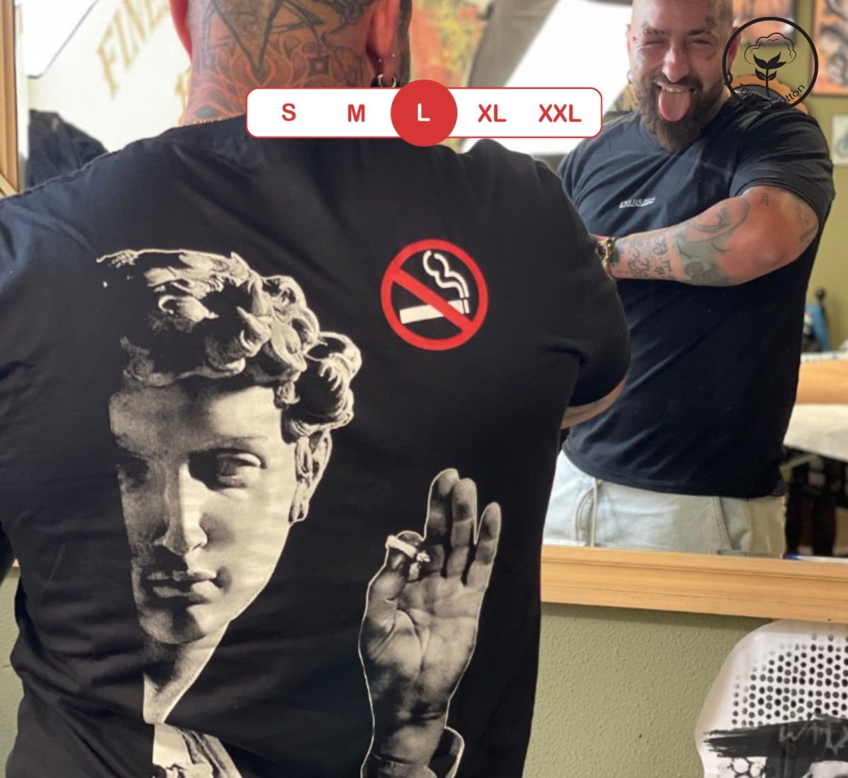 Forbidden Statue - No Smoking | T-shirt Μαύρο, L