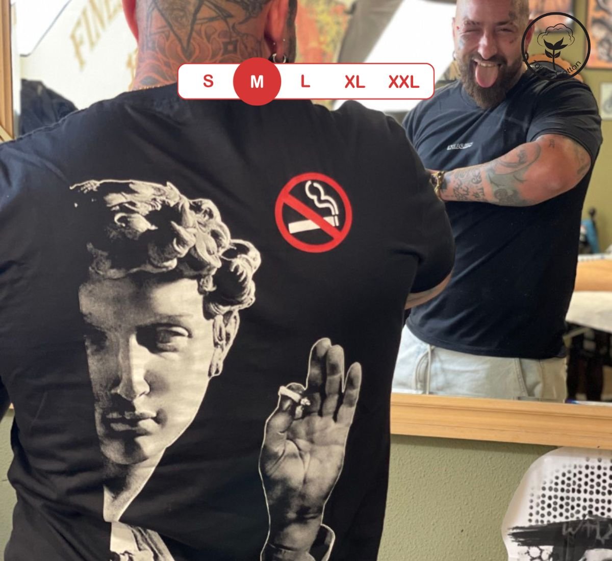 Forbidden Statue - No Smoking | T-shirt Μαύρο, M