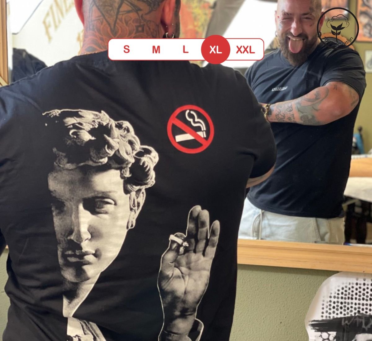 Forbidden Statue - No Smoking | T-shirt Μαύρο, XL