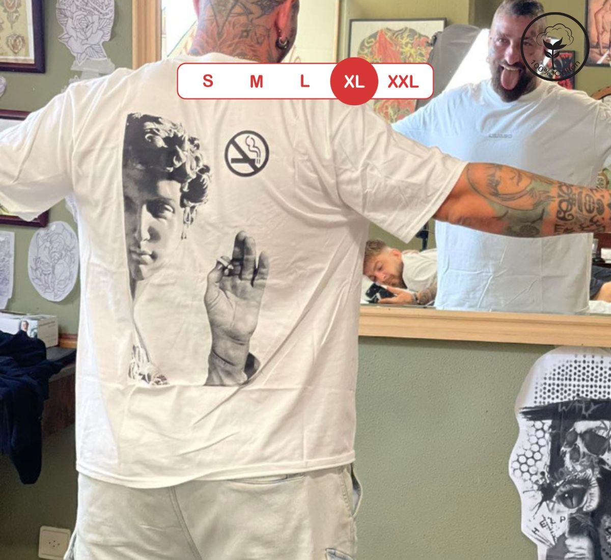 Forbidden Statue - No Smoking | T-shirt Άσπρο, XL