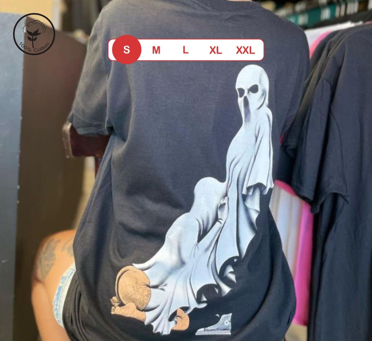 Ghost Chic - Where Fashion Meets the Paranormal Tee | T-shirt Μαύρο, S