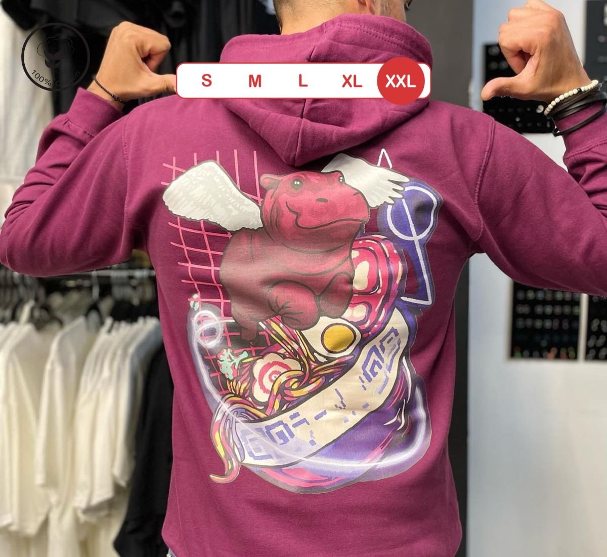 Hippo's Haven - Wings of Glee | Φούτερ 2XL