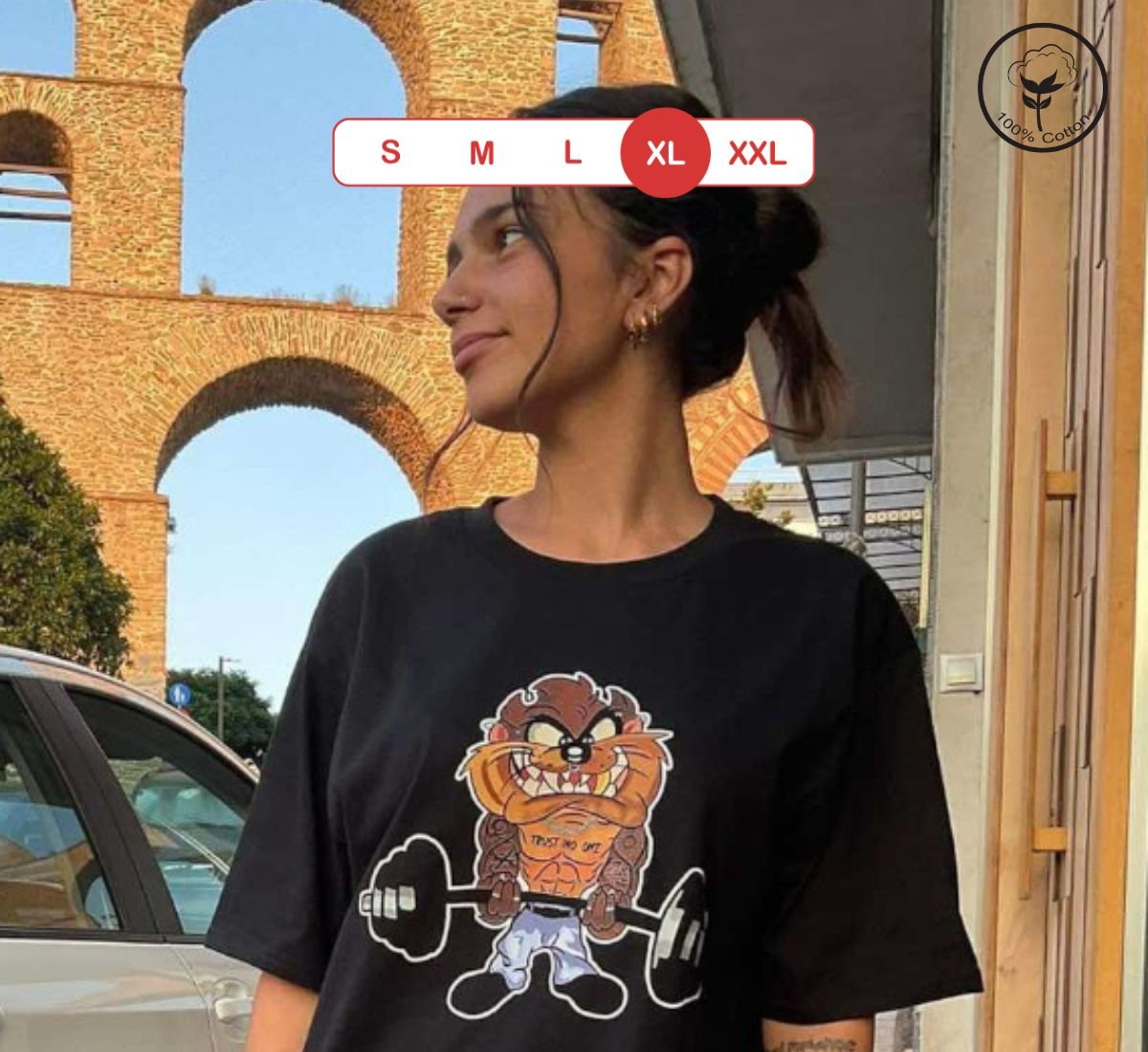 Muscular Devil Taz | T-shirt Μαύρο, XL