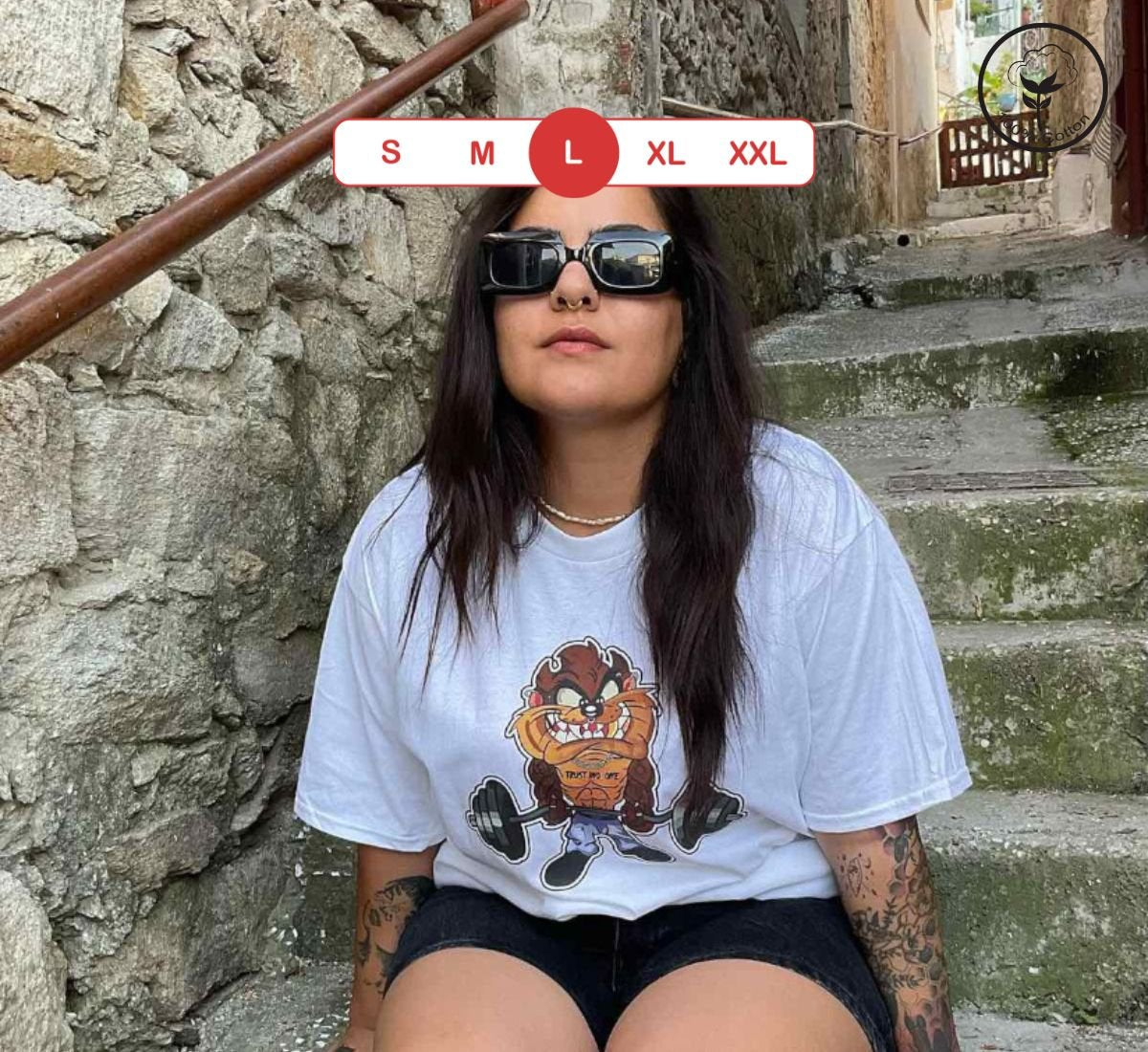 Muscular Devil Taz | T-shirt Άσπρο, L