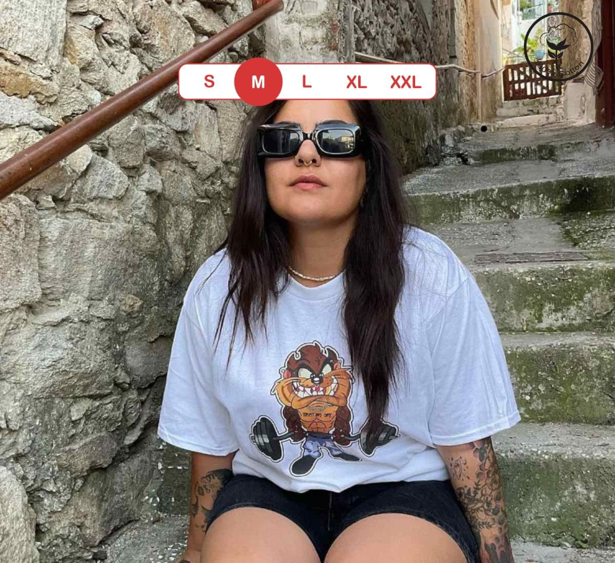 Muscular Devil Taz | T-shirt Άσπρο, M