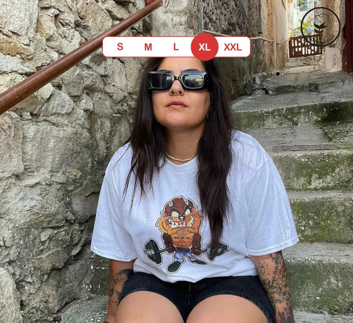 Muscular Devil Taz | T-shirt Άσπρο, XL