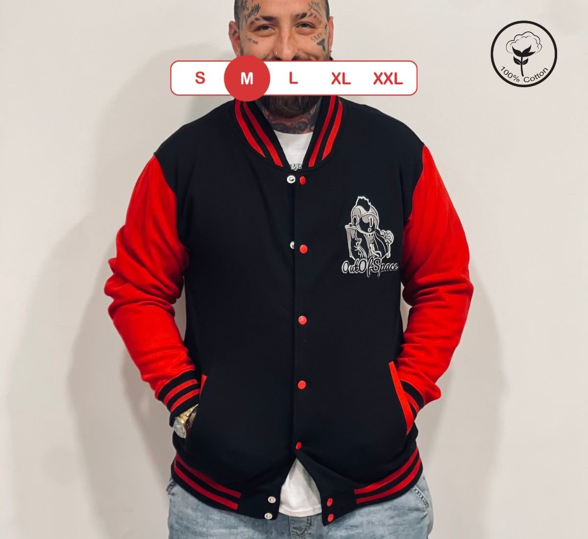 Out Of Space - Punk Astronaut | Ζακέτα Μαύρο-Κόκκινο, M