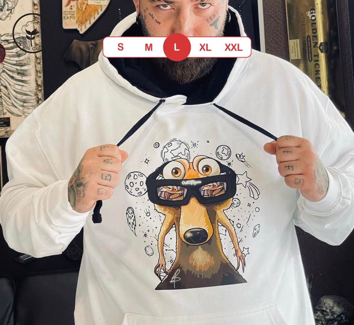 Scrat's Stargazing | Φούτερ Άσπρο, L