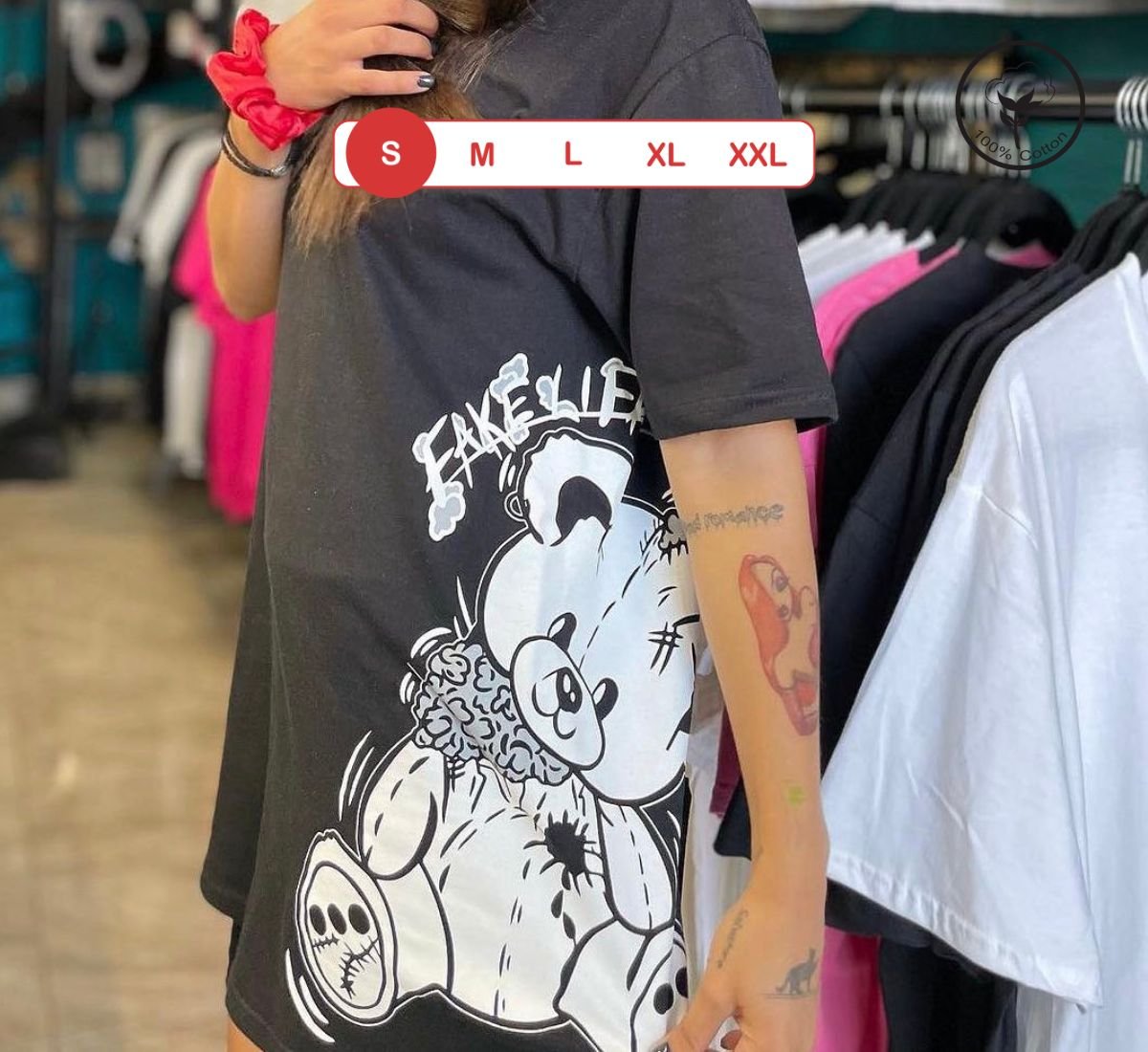 Teddy Spills Fake Life | T-shirt S