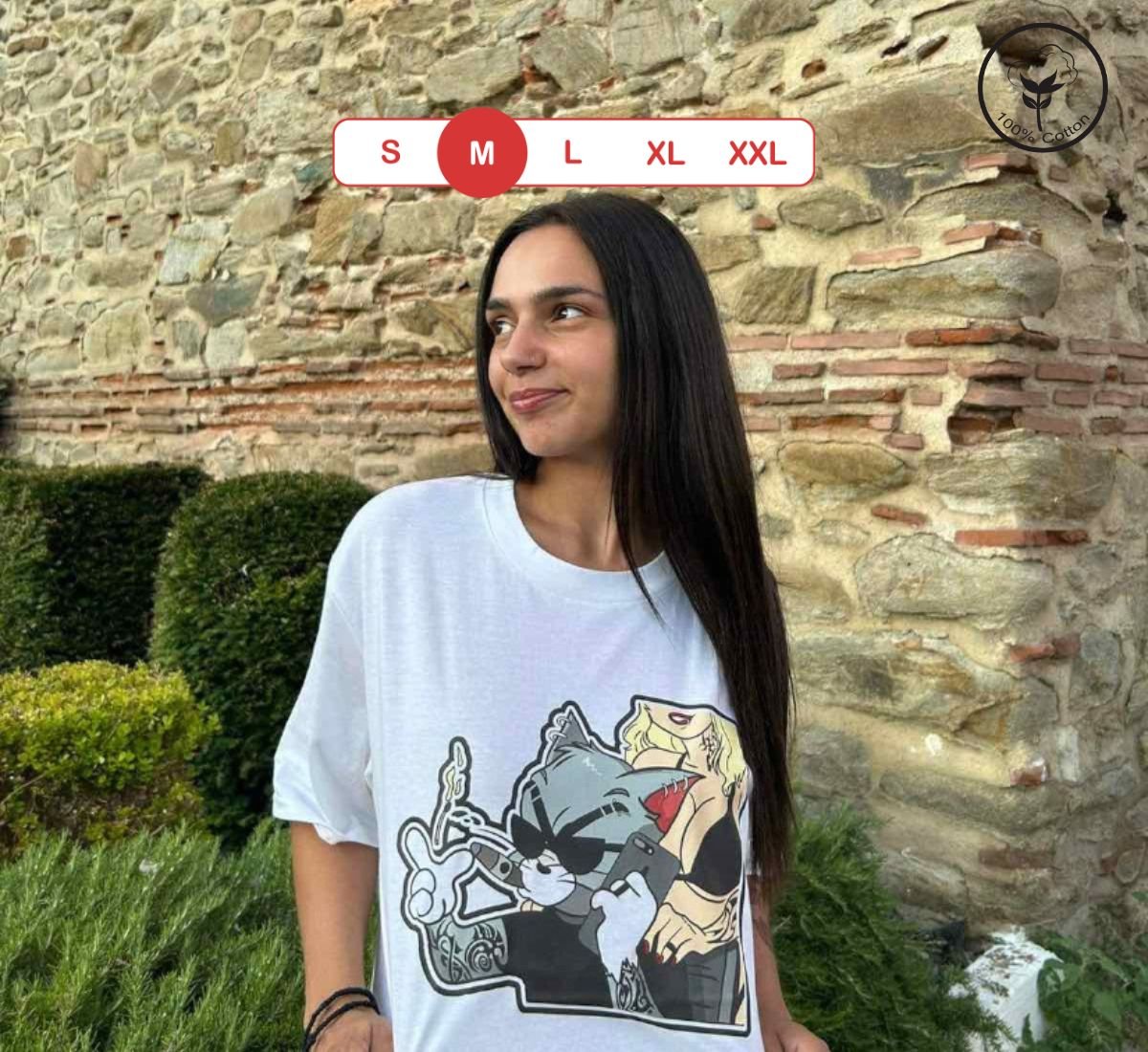 Tom The Gangster | T-shirt Άσπρο, M