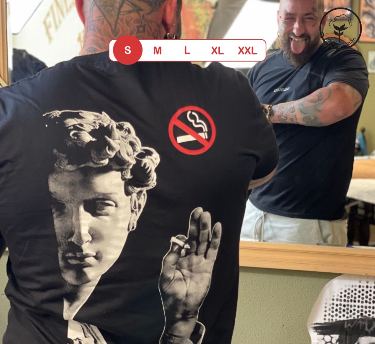 Forbidden Statue - No Smoking | T-shirt Μαύρο, S