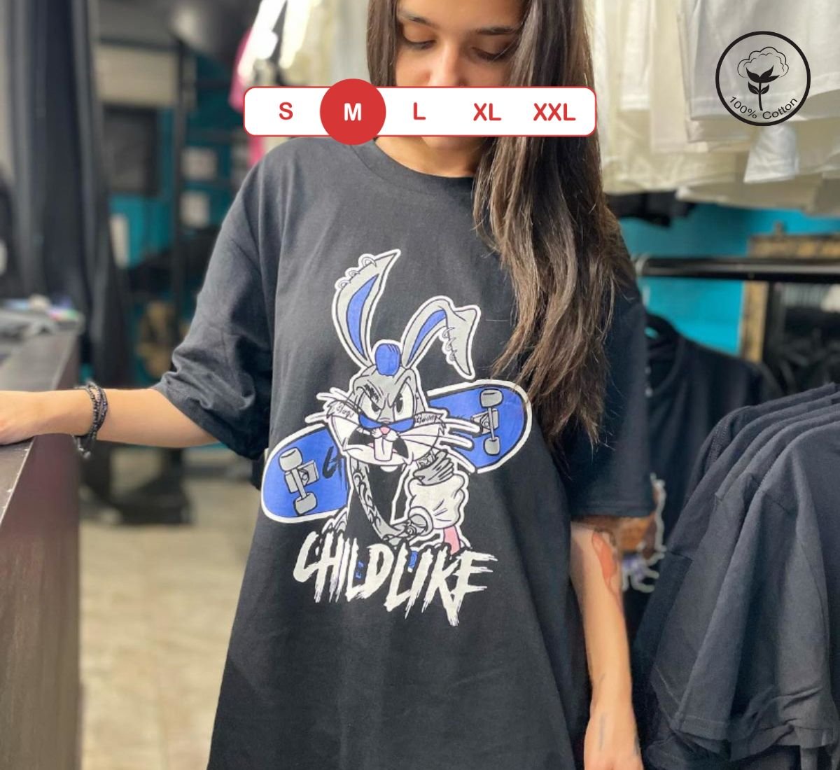 Roll with Bugs Bunny - The Ultimate Fight Tee Experience | T-shirt Μαύρο, M