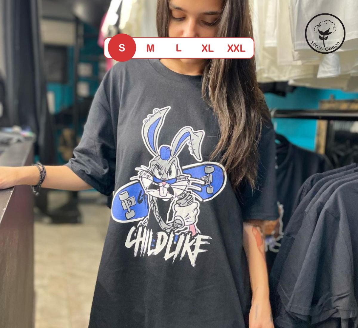 Roll with Bugs Bunny - The Ultimate Fight Tee Experience | T-shirt Μαύρο, S