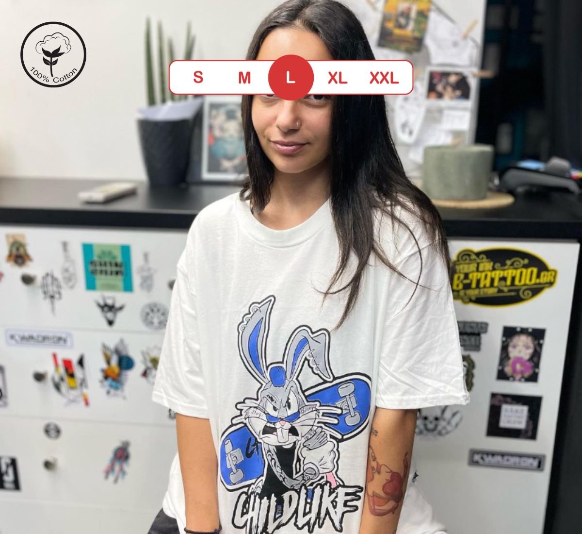 Roll with Bugs Bunny - The Ultimate Fight Tee Experience | T-shirt Άσπρο, L