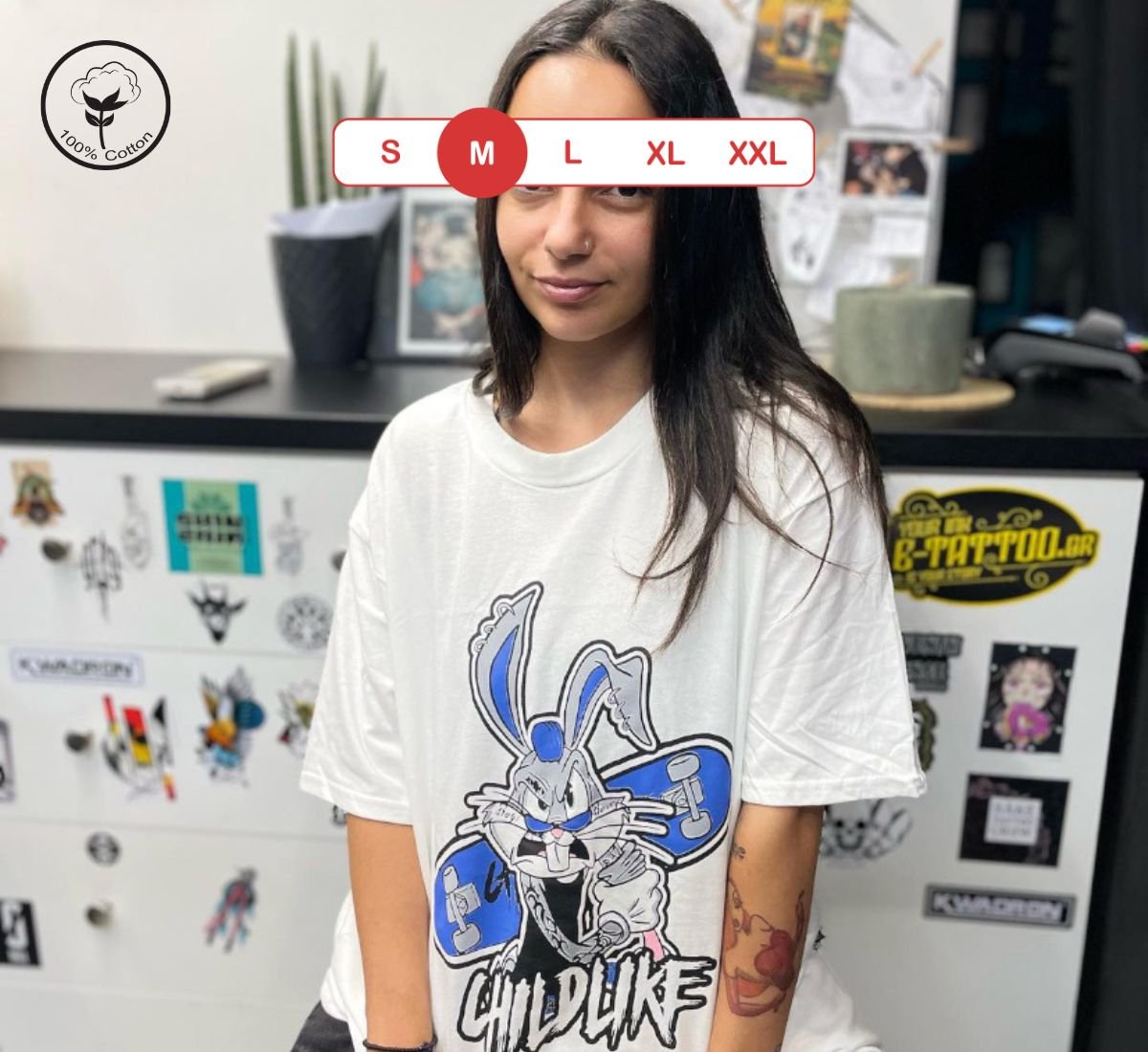 Roll with Bugs Bunny - The Ultimate Fight Tee Experience | T-shirt Άσπρο, M