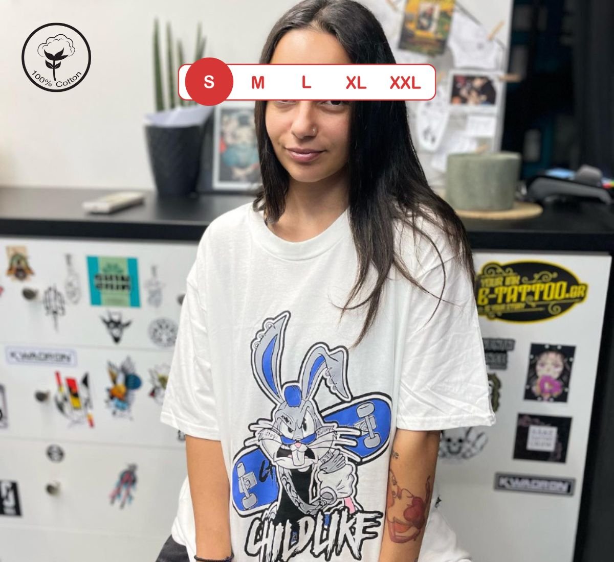 Roll with Bugs Bunny - The Ultimate Fight Tee Experience | T-shirt Άσπρο, S
